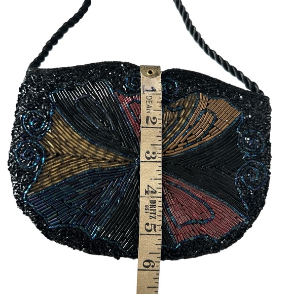 VTG. 90’s BEADED BUTTERFLY BAG - Picture 6 of 9